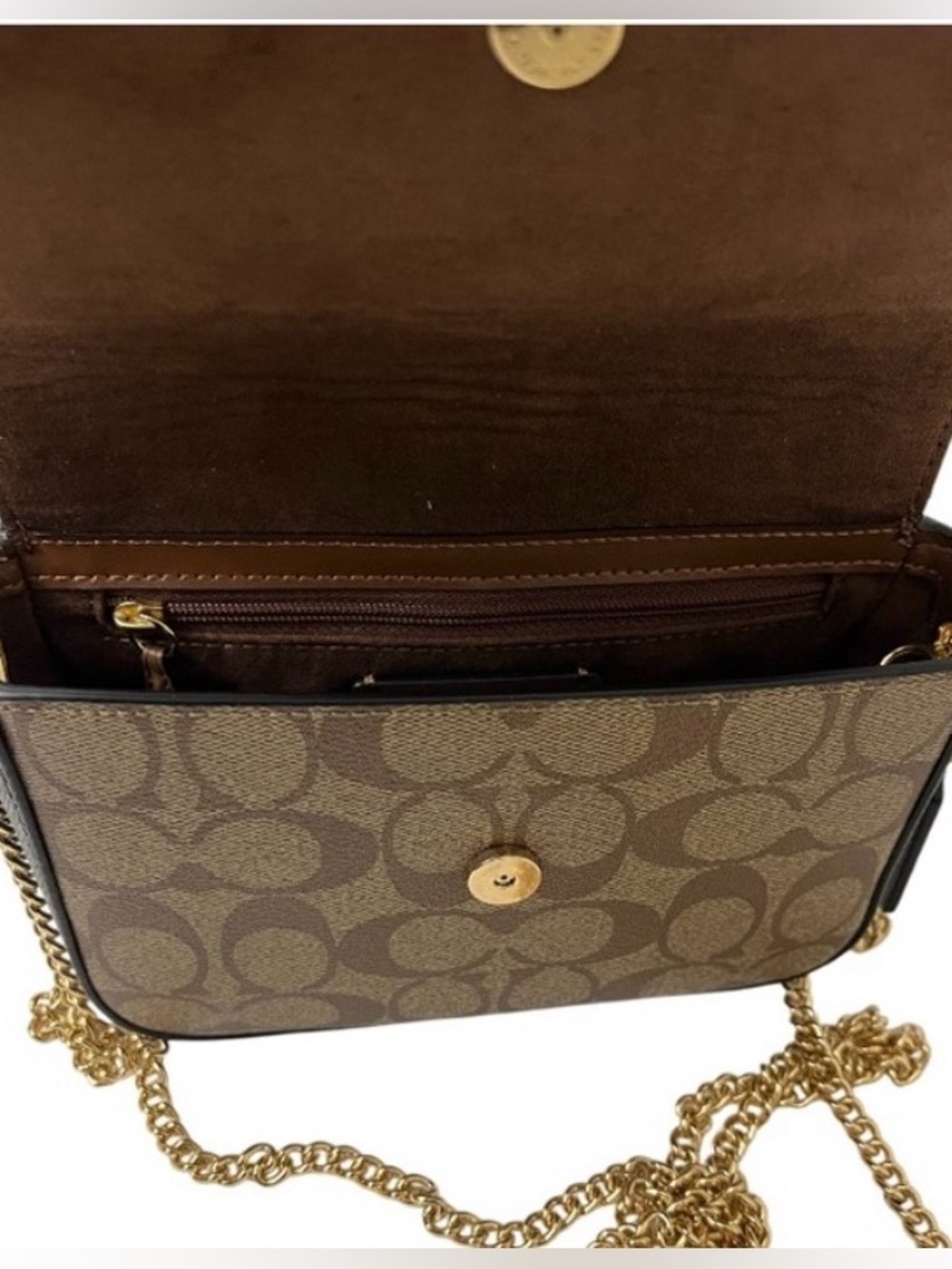 COACH Gemma Blocked Signature Canvas 2021 Star Buckle Crossbody Bag C7013 - EUC - Picture 7 of 16